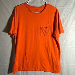 Polo Ralph Lauren Crew Neck Short Sleeve T Shirt Mens Size L Orange Preppy Pony